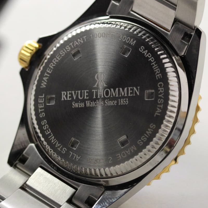 レビュートーメン(REVUE THOMMEN)/ダイバーズウォッチ/ゴールドとシルバーのコンビカラー/17571.2145 腕時計