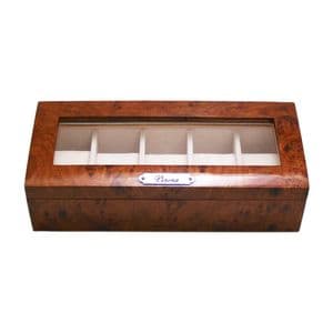 【お届けに1〜2週間必要です】木製時計収納ケース5本収納
