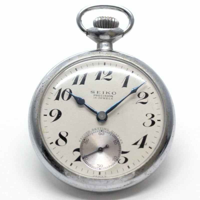 昭和36年の19セイコー鉄道時計/15石/秒針止め機能/絶版時計/19seiko-1043