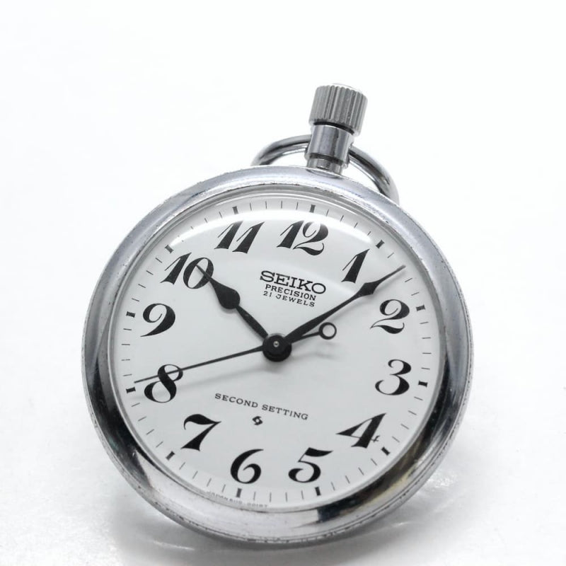 お値下げ！！国鉄懐中時計☆ 昭和47年SEIKO 昭和47年の19セイコー鉄道時計/21石/秒針止め機能/絶版時計