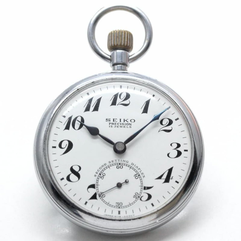 昭和38年の19セイコー鉄道時計/15石/秒針止め機能/絶版時計/19seiko-1075