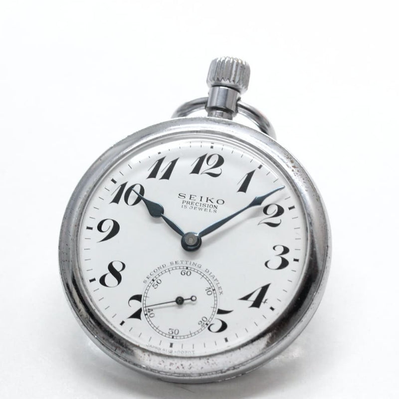 昭和42年の19セイコー鉄道時計/15石/秒針止め機能/絶版時計/19seiko-1080