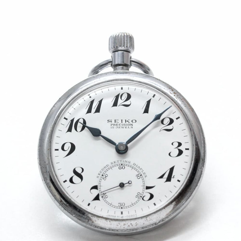 昭和42年の19セイコー鉄道時計/15石/秒針止め機能/絶版時計/19seiko-1080