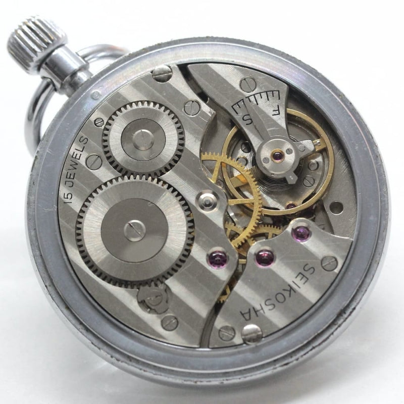 昭和42年の19セイコー鉄道時計/15石/秒針止め機能/絶版時計/19seiko-1080
