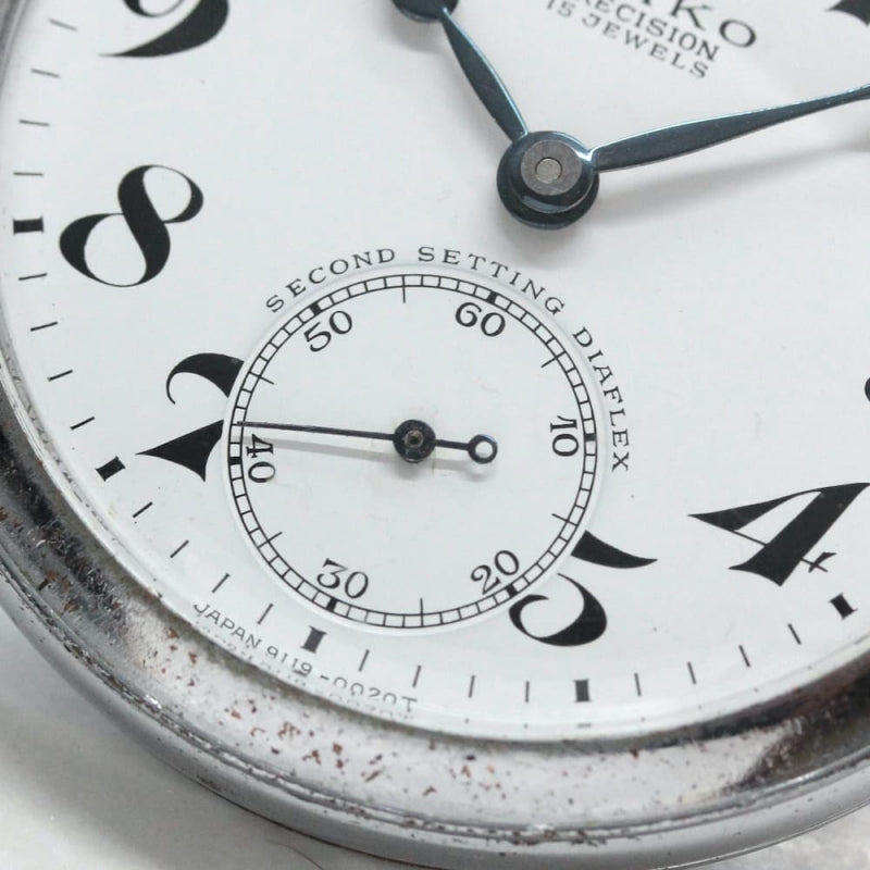 昭和42年の19セイコー鉄道時計/15石/秒針止め機能/絶版時計/19seiko-1080