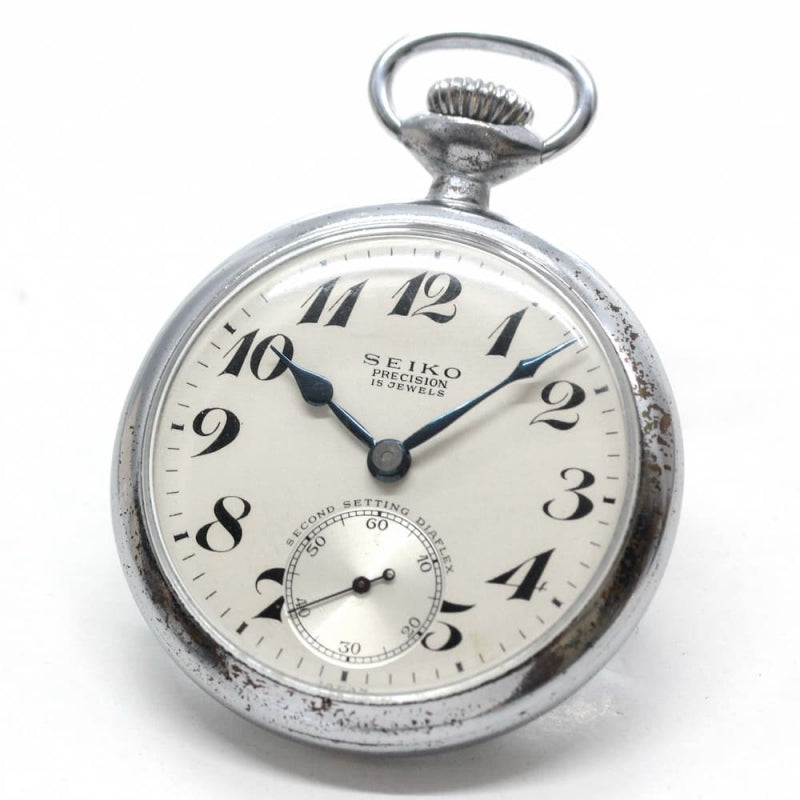 昭和36年の19セイコー鉄道時計/15石/秒針止め機能/絶版時計/19seiko-1088
