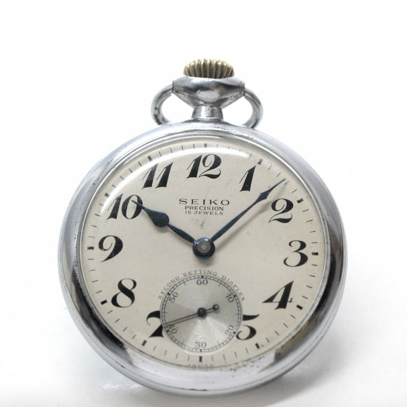 昭和37年の19セイコー鉄道時計/15石/秒針止め機能/絶版時計/19seiko-1089