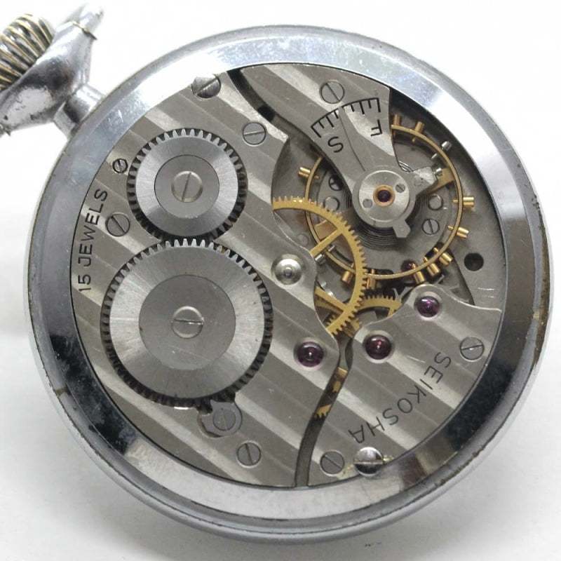 昭和35年の19セイコー鉄道時計/15石/秒針止め機能/絶版時計/19seiko-1103