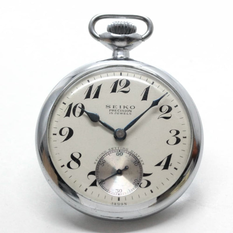 昭和37年の19セイコー鉄道時計/15石/秒針止め機能/絶版時計/19seiko-1110