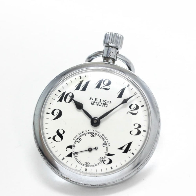 昭和46年の19セイコー鉄道時計/15石/秒針止め機能/絶版時計/19seiko-1117