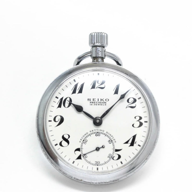 昭和46年の19セイコー鉄道時計/15石/秒針止め機能/絶版時計/19seiko-1117