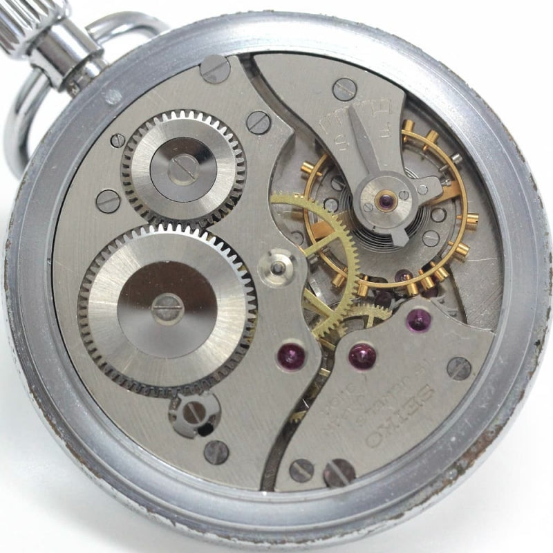 昭和46年の19セイコー鉄道時計/15石/秒針止め機能/絶版時計/19seiko-1117