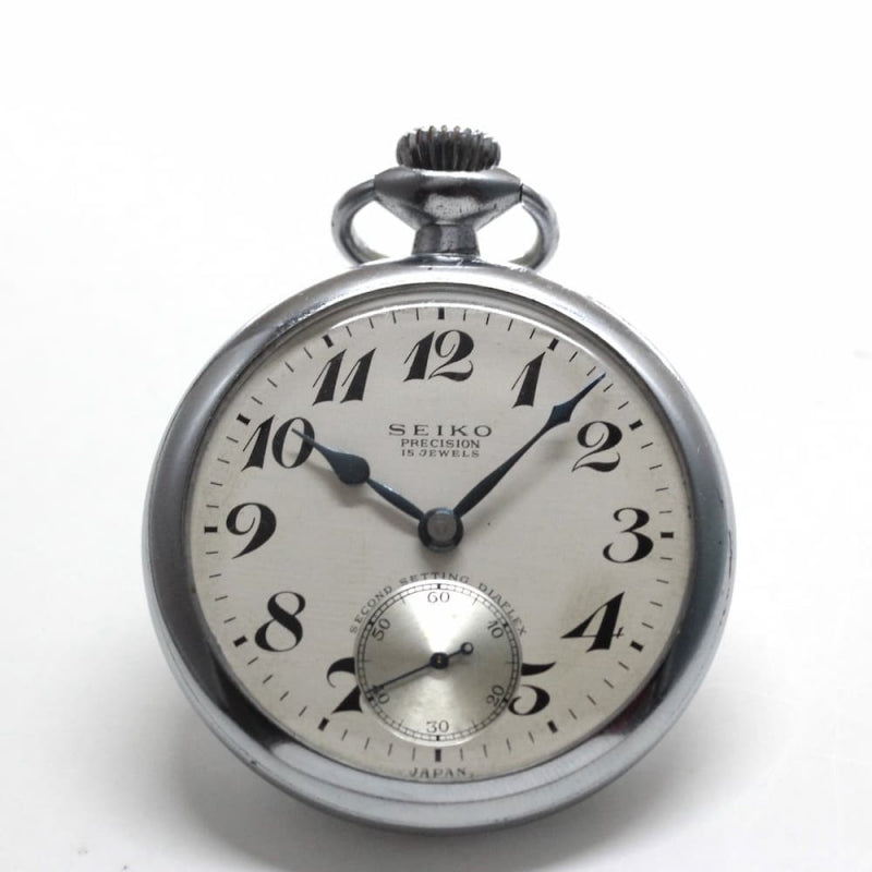 昭和35年の19セイコー鉄道時計/15石/秒針止め機能/絶版時計/19seiko-1184