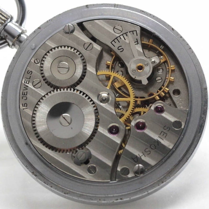 昭和38年の19セイコー鉄道時計/15石/秒針止め機能/絶版時計/19seiko-1185