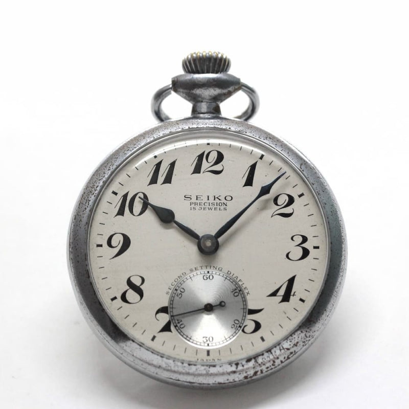 昭和37年の19セイコー鉄道時計/15石/秒針止め機能/絶版時計/19seiko-1205