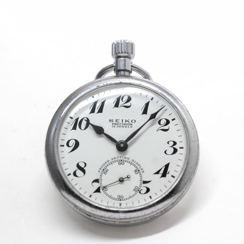 昭和46年の19セイコー鉄道時計/15石/秒針止め機能/絶版時計/19seiko-1220