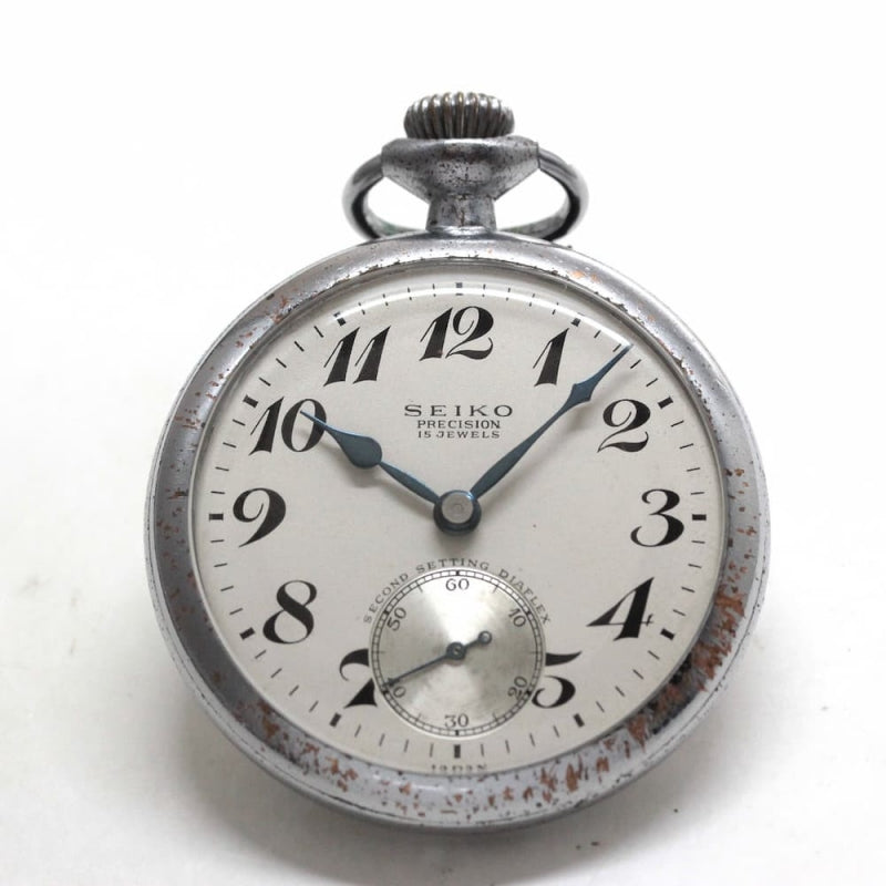 昭和36年の19セイコー鉄道時計/15石/秒針止め機能/絶版時計/19seiko-1226