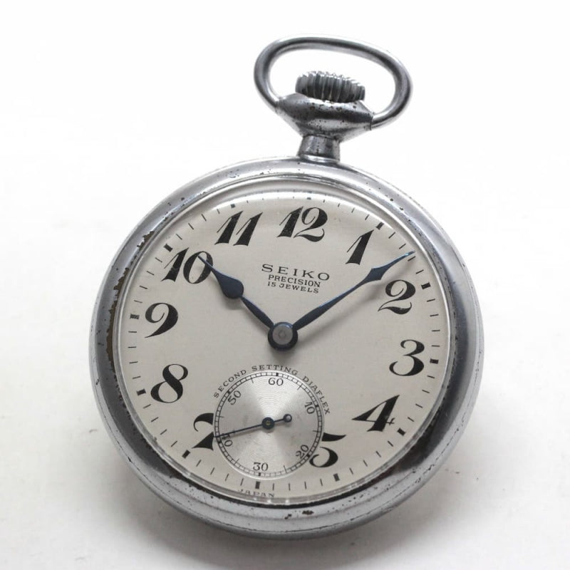 昭和35年の19セイコー鉄道時計/15石/秒針止め機能/絶版時計/19seiko-1229