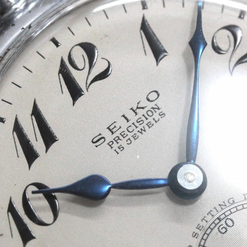昭和35年の19セイコー鉄道時計/15石/秒針止め機能/絶版時計/19seiko-1229