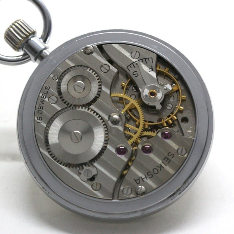昭和41年の19セイコー鉄道時計/15石/秒針止め機能/絶版時計/19seiko-1231