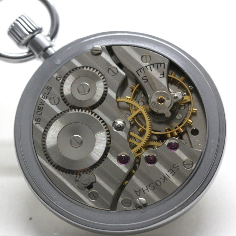 昭和39年の19セイコー鉄道時計/15石/秒針止め機能/絶版時計/19seiko-1233