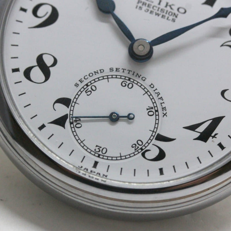 昭和39年の19セイコー鉄道時計/15石/秒針止め機能/絶版時計/19seiko-1233