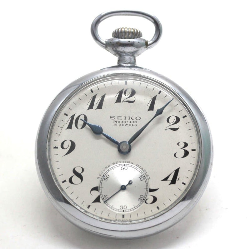 昭和36年の19セイコー鉄道時計/15石/秒針止め機能/絶版時計/19seiko-1237