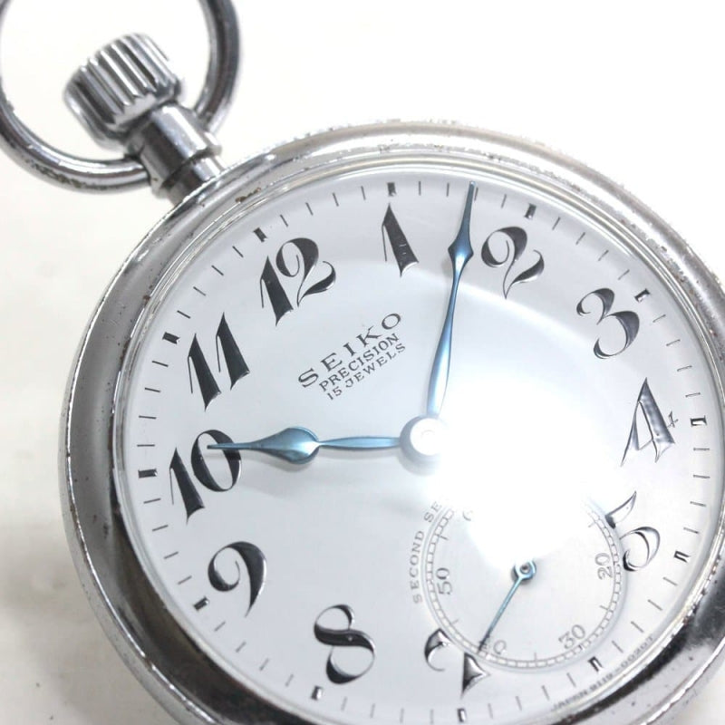 昭和40年の19セイコー鉄道時計/15石/秒針止め機能/絶版時計/19seiko-1243
