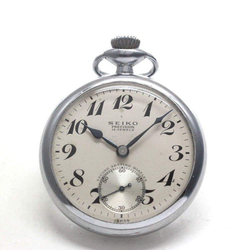 昭和35年の19セイコー鉄道時計/15石/秒針止め機能/絶版時計/19seiko-1249