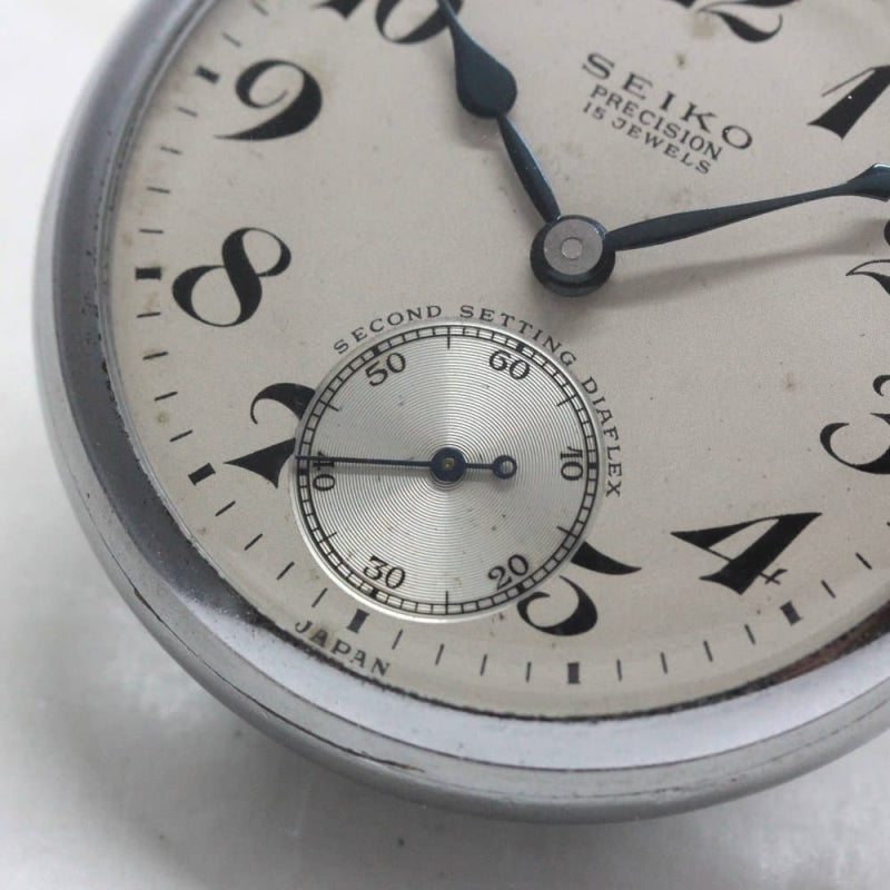 昭和35年の19セイコー鉄道時計/15石/秒針止め機能/絶版時計/19seiko-1249