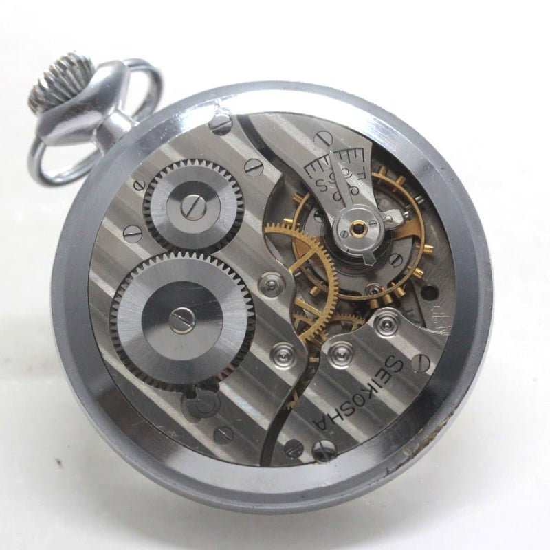 昭和28年の19セイコー鉄道時計/7石/秒針止め機能/絶版時計/19seiko-1252