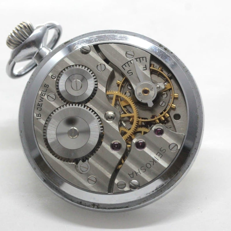 昭和37年の19セイコー鉄道時計/15石/秒針止め機能/絶版時計/19seiko-1259