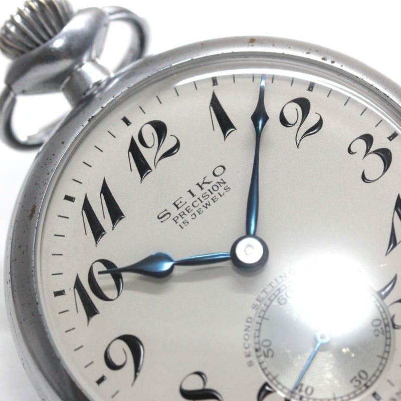 昭和37年の19セイコー鉄道時計/15石/秒針止め機能/絶版時計/19seiko-1259