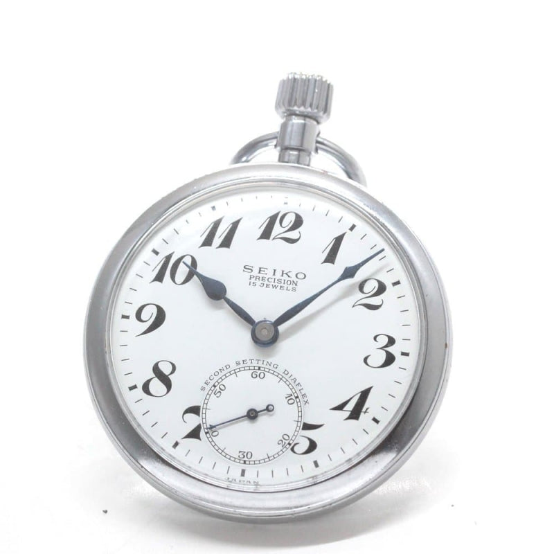 昭和38年の19セイコー鉄道時計/15石/秒針止め機能/絶版時計/19seiko-1288