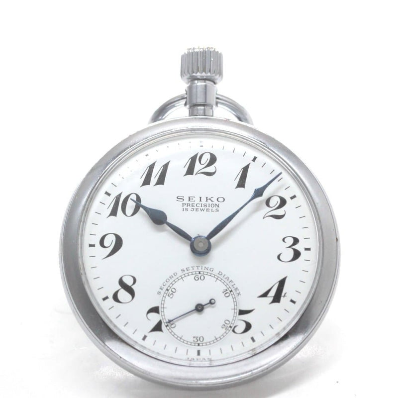 昭和38年の19セイコー鉄道時計/15石/秒針止め機能/絶版時計/19seiko-1288