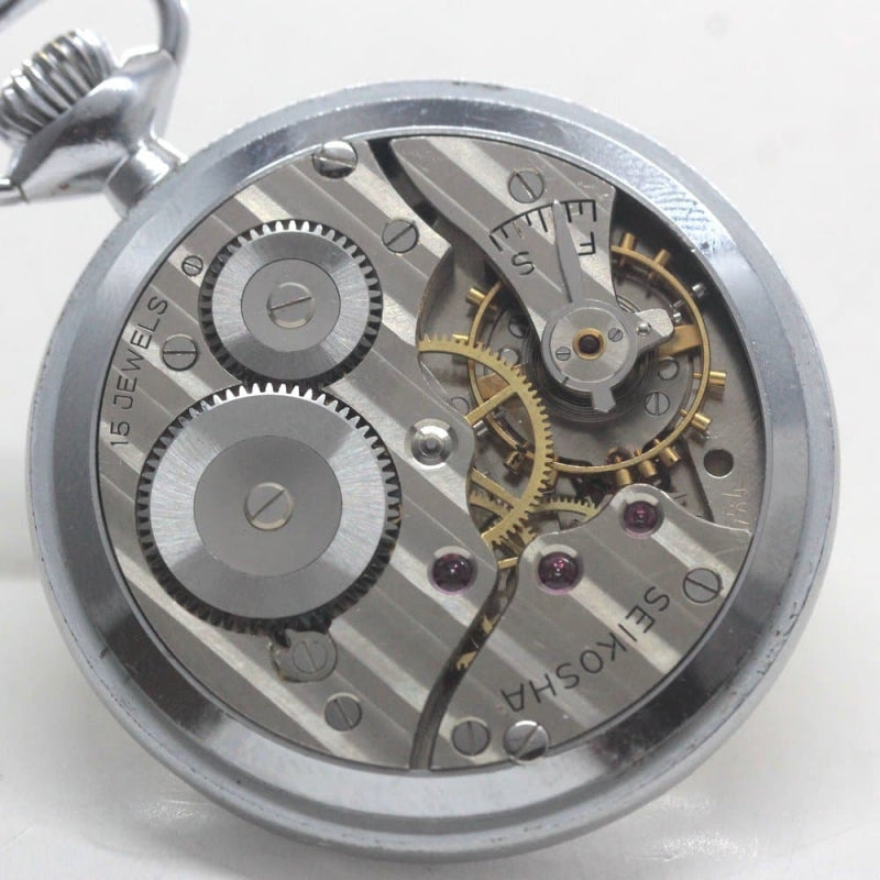 昭和35年の19セイコー鉄道時計/15石/秒針止め機能/絶版時計/19seiko-1291