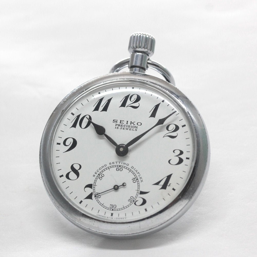 昭和46年の19セイコー鉄道時計/15石/秒針止め機能/絶版時計/19seiko