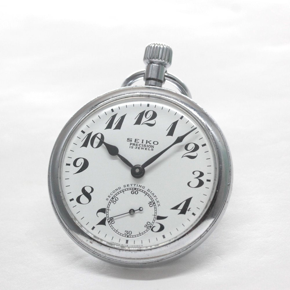 昭和46年の19セイコー鉄道時計/15石/秒針止め機能/絶版時計/19seiko