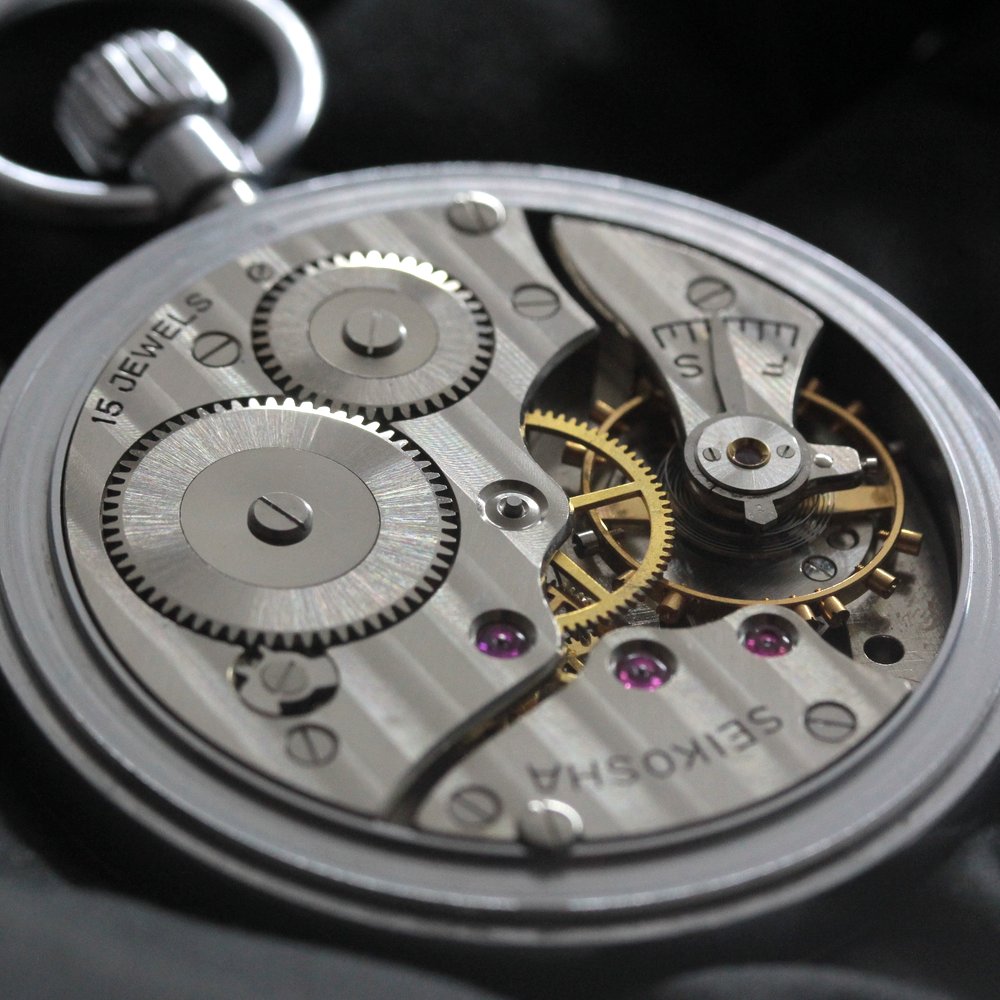 昭和の19セイコー鉄道時計/15石/ダイアフレックス/19seiko-1324