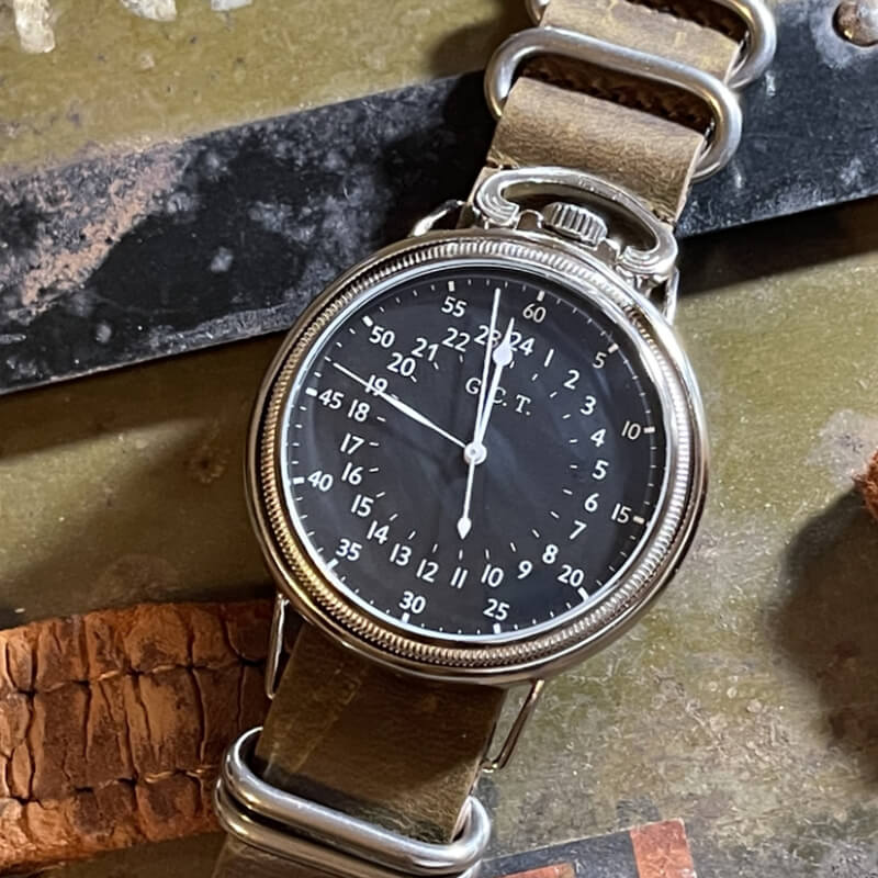 M.R.M.W. (Montre Roroi Militaly Watch/モントルロロイ ミリタリーウォッチ) U.S.Army AN5740 24時間計 ブラック 2way 腕時計