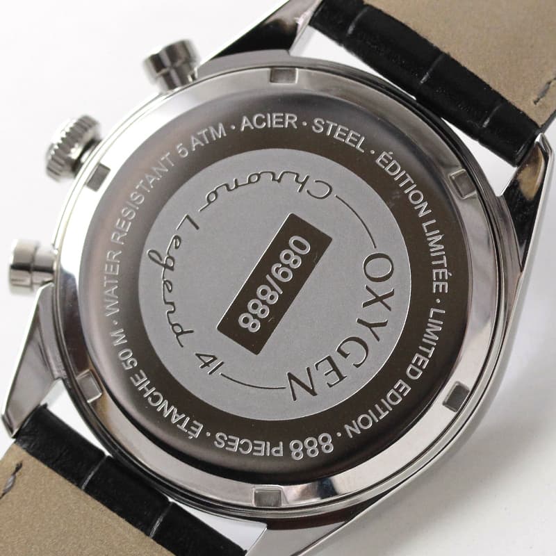 オキシゲン(OXYGEN)クロノ レジェンド 41 L-CH-AYR-41 メンズ クォーツ ブラック 腕時計