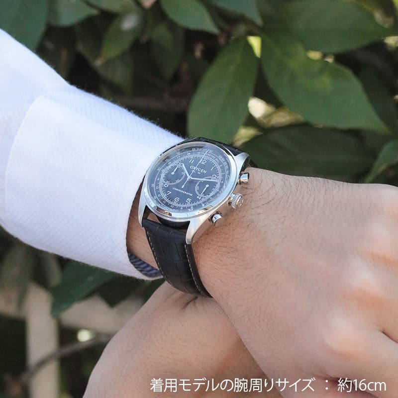 オキシゲン(OXYGEN)クロノ レジェンド 41 L-CH-AYR-41 メンズ クォーツ ブラック 腕時計