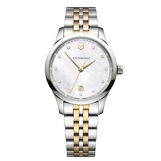 ビクトリノックススイスアーミー/アライアンス スモール 241831 /マザー・オブ・パール/コンビベルト/35mm/レディース 腕時計