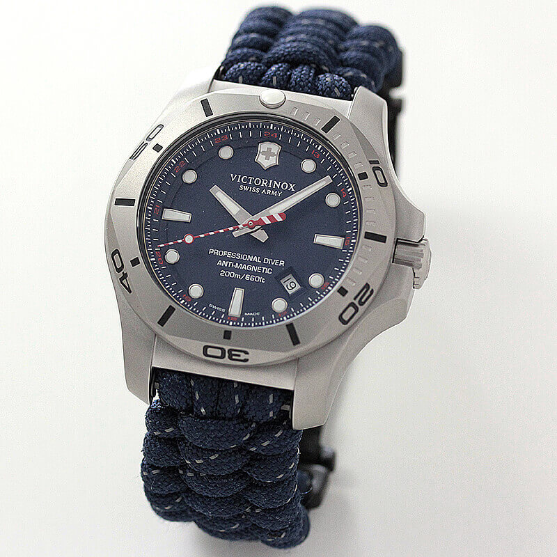 ビクトリノックススイスアーミー I.N.O.X. (イノックス) プロフェッショナルダイバー /ブルー/付替ラバーベルト付属/241843 ブルー 腕時計