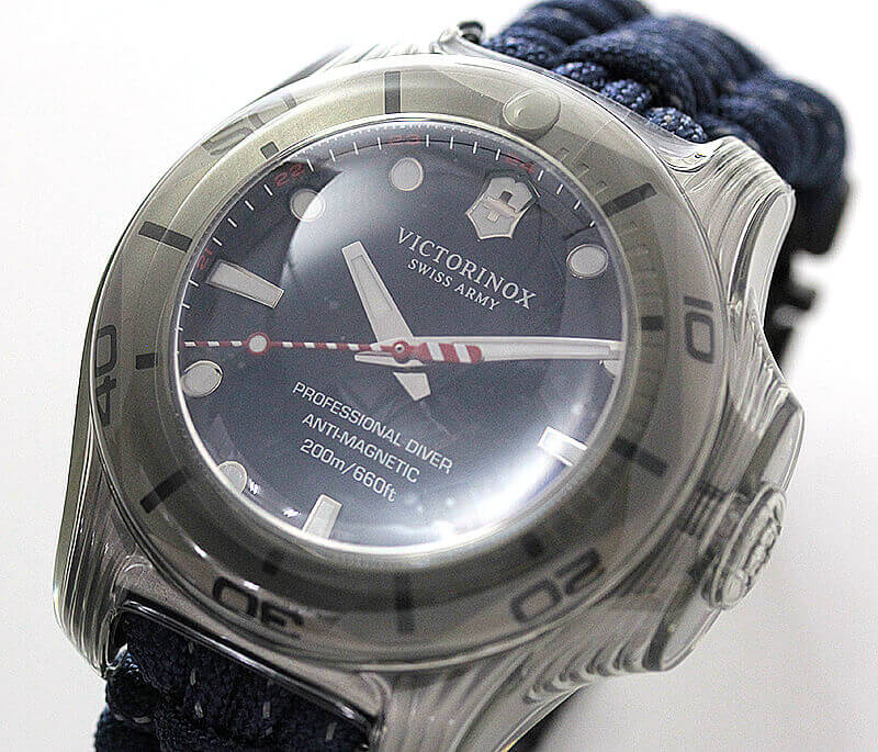 ビクトリノックススイスアーミー I.N.O.X. (イノックス) プロフェッショナルダイバー /ブルー/付替ラバーベルト付属/241843 ブルー 腕時計
