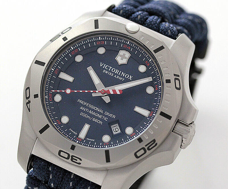 ビクトリノックススイスアーミー I.N.O.X. (イノックス) プロフェッショナルダイバー /ブルー/付替ラバーベルト付属/241843 ブルー 腕時計