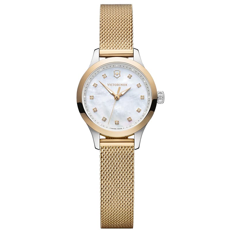 ビクトリノックススイスアーミー/アライアンス XS 241879/レディース ゴールドカラー マザーオブパール 腕時計