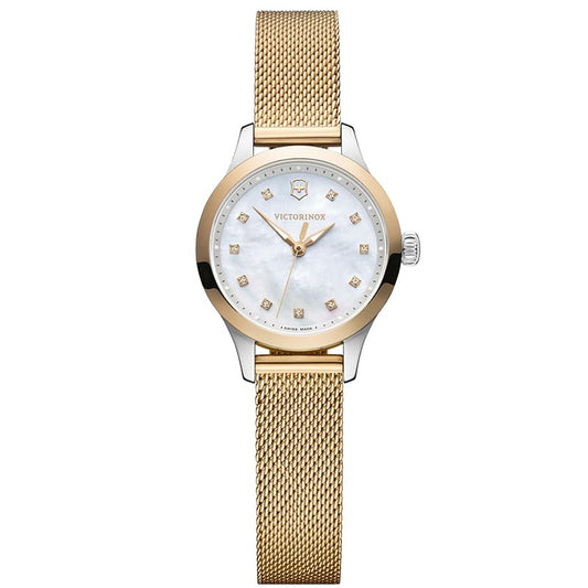 ビクトリノックススイスアーミー/アライアンス XS 241879/レディース ゴールドカラー マザーオブパール 腕時計