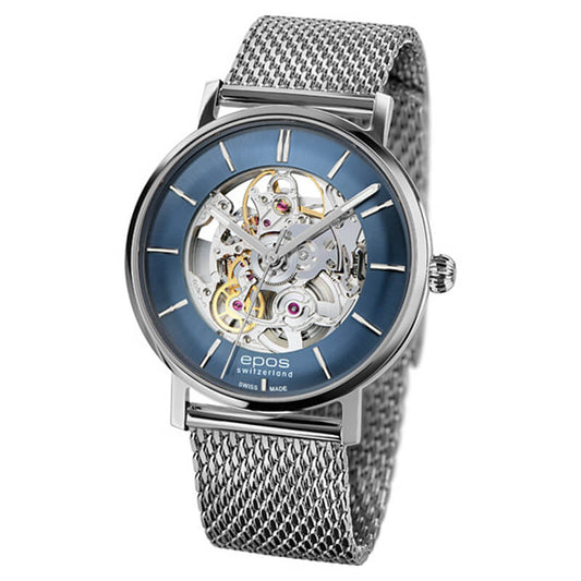 エポス(epos)/ORIGINALE/スケルトンウォッチ/3437SKBLM ブルー 腕時計