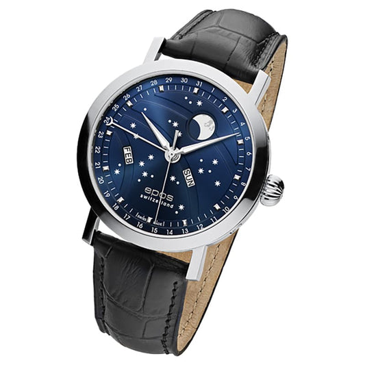 エポス(epos)/OEUVRE D’ART/ビッグムーン(Big Moon)3440BL ブルー 腕時計